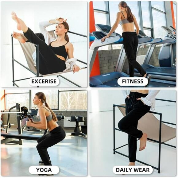 Womens Jogger Sweatpants with Pockets Drawstring Yoga Running Lounge Pants - Picture 5 of 7